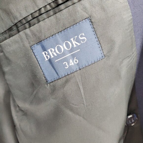 Brooks Brothers 346 Navy Blue Gold Button Double Breasted Prep Wool Blazer 42 L - Picture 4 of 16